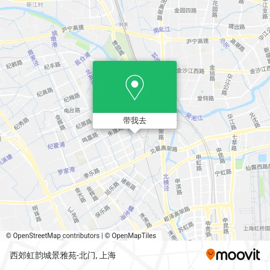 西郊虹韵城景雅苑-北门地图