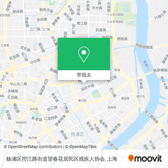 杨浦区控江路街道望春花居民区残疾人协会地图