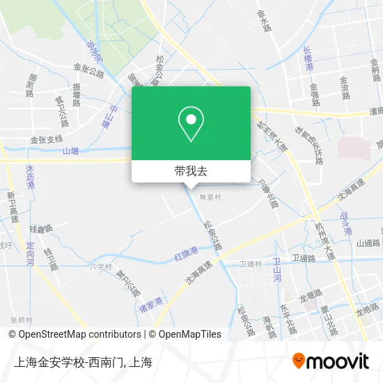 上海金安学校-西南门地图