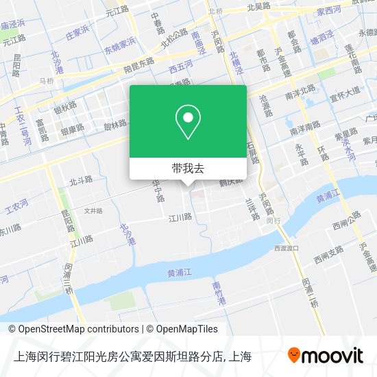上海闵行碧江阳光房公寓爱因斯坦路分店地图