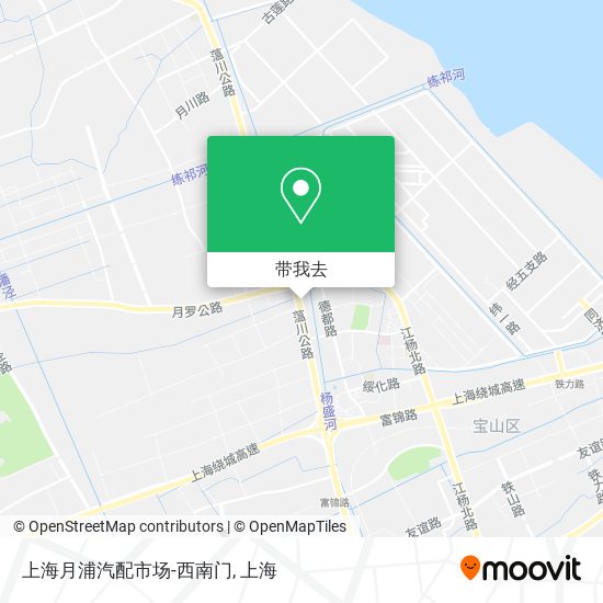 上海月浦汽配市场-西南门地图