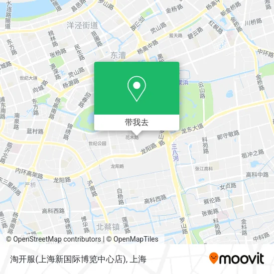 淘开服(上海新国际博览中心店)地图