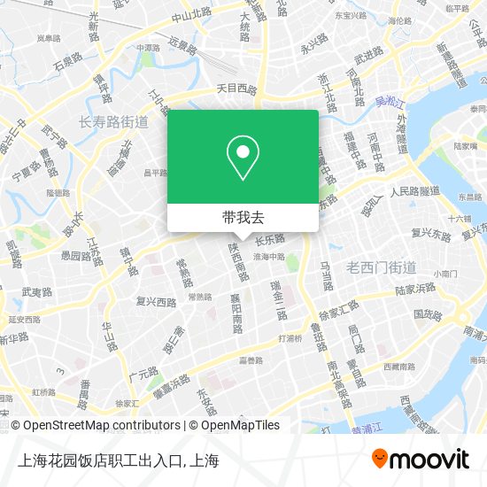 上海花园饭店职工出入口地图