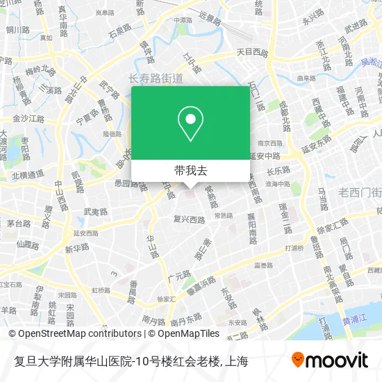 复旦大学附属华山医院-10号楼红会老楼地图