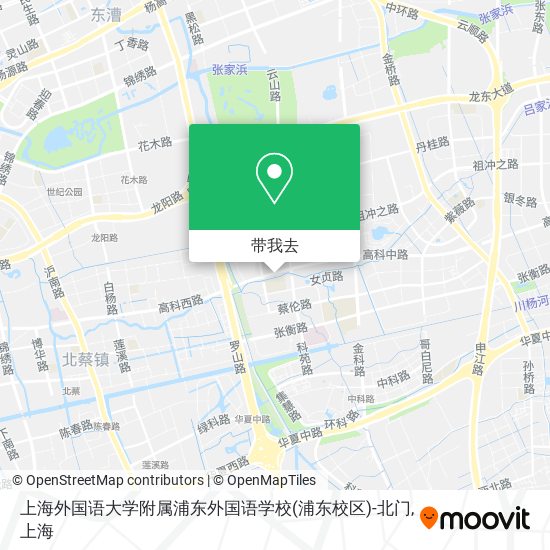 上海外国语大学附属浦东外国语学校(浦东校区)-北门地图