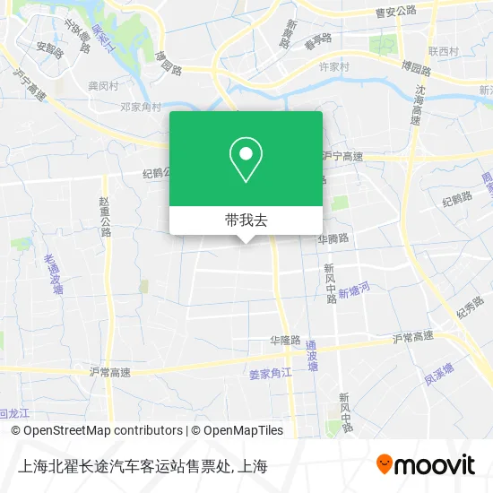 上海北翟长途汽车客运站售票处地图
