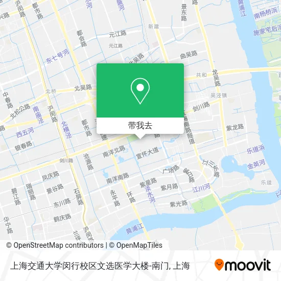 上海交通大学闵行校区文选医学大楼-南门地图