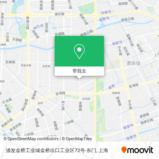 浦发金桥工业城金桥出口工业区72号-东门地图