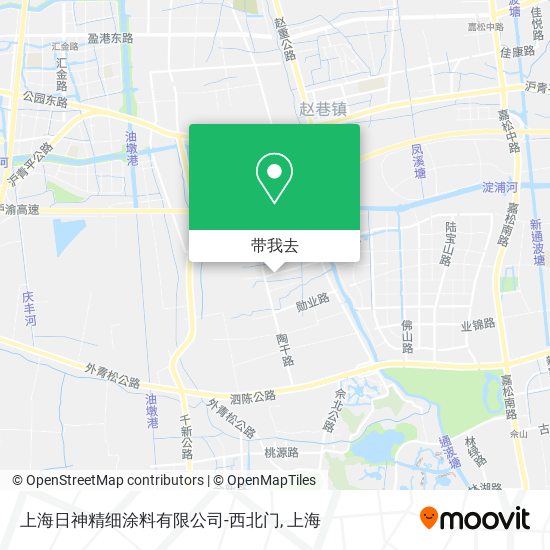上海日神精细涂料有限公司-西北门地图