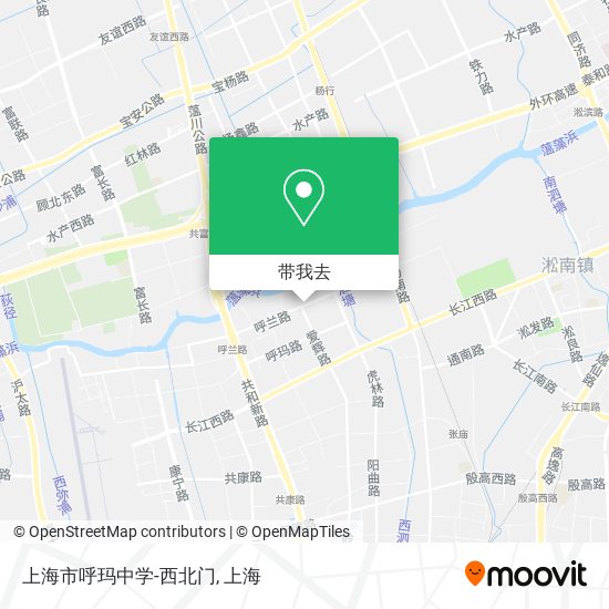 上海市呼玛中学-西北门地图