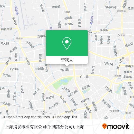 上海浦发纸业有限公司(平陆路分公司)地图