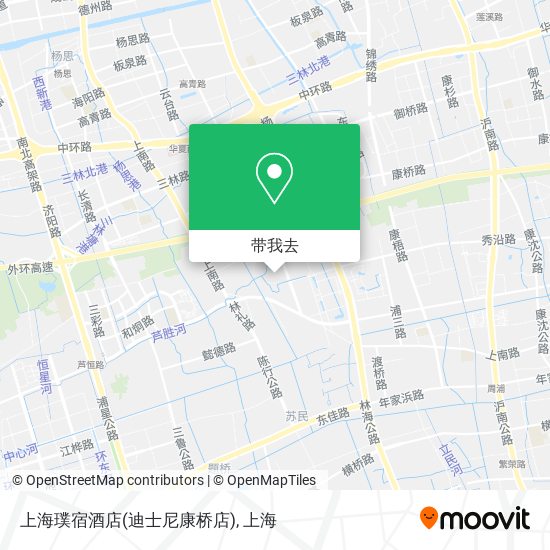 上海璞宿酒店(迪士尼康桥店)地图