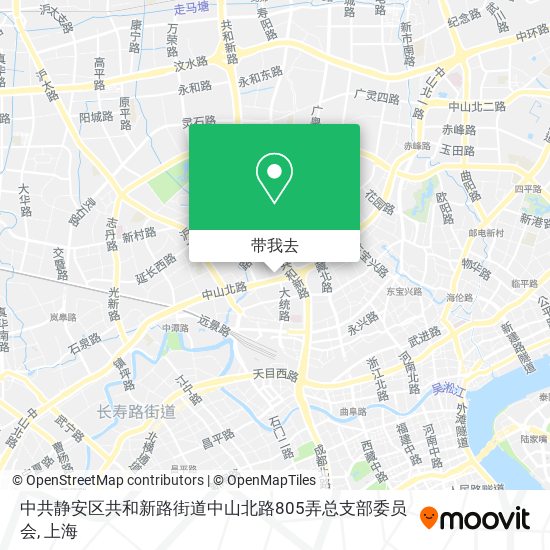中共静安区共和新路街道中山北路805弄总支部委员会地图