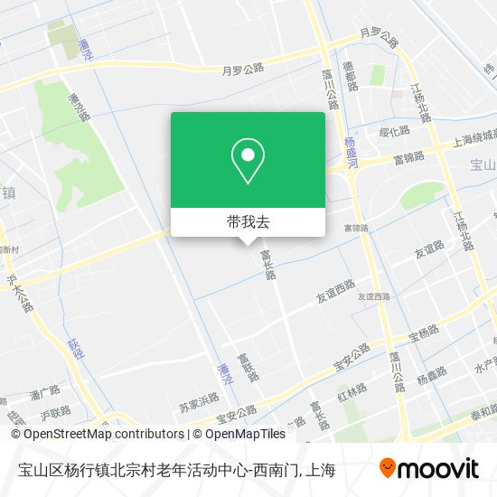 宝山区杨行镇北宗村老年活动中心-西南门地图