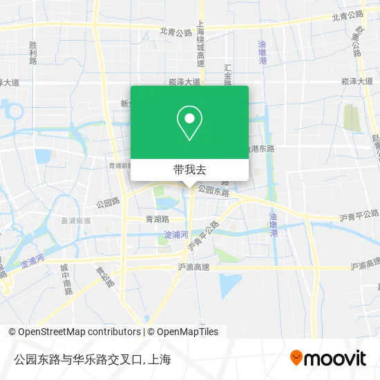 公园东路与华乐路交叉口地图