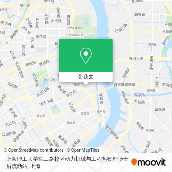 上海理工大学军工路校区动力机械与工程热物理博士后流动站地图