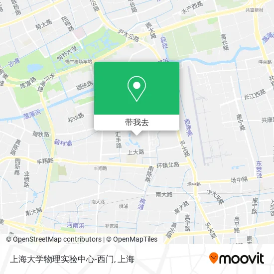 上海大学物理实验中心-西门地图