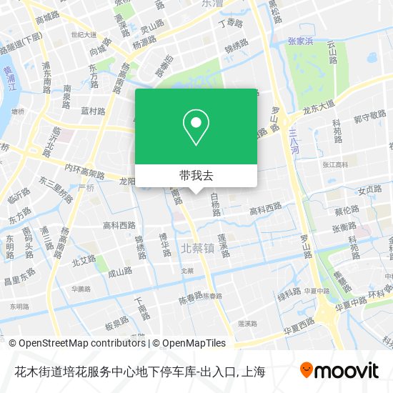 花木街道培花服务中心地下停车库-出入口地图