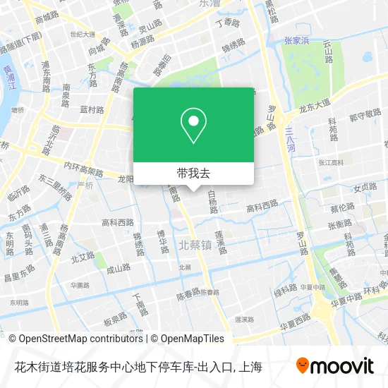 花木街道培花服务中心地下停车库-出入口地图