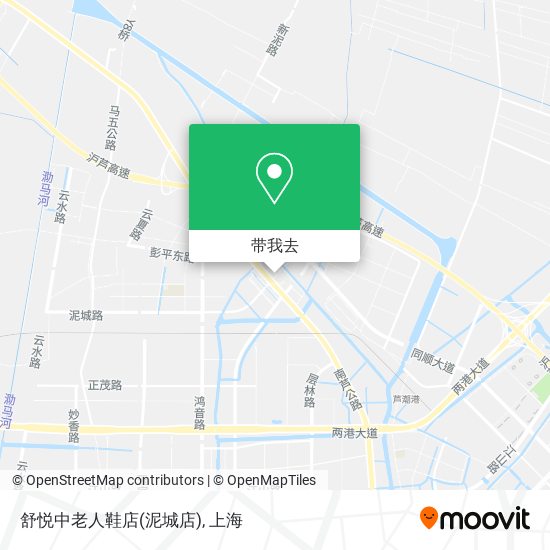 舒悦中老人鞋店(泥城店)地图