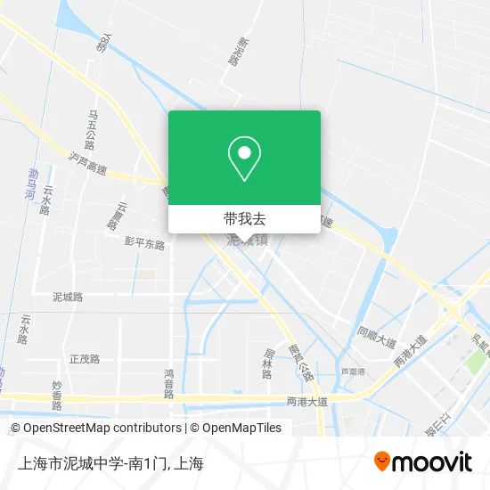 上海市泥城中学-南1门地图
