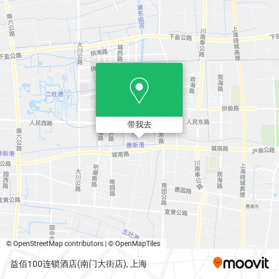 益佰100连锁酒店(南门大街店)地图