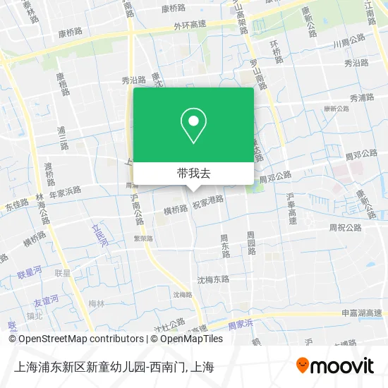 上海浦东新区新童幼儿园-西南门地图