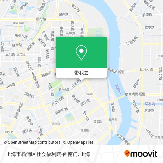 上海市杨浦区社会福利院-西南门地图