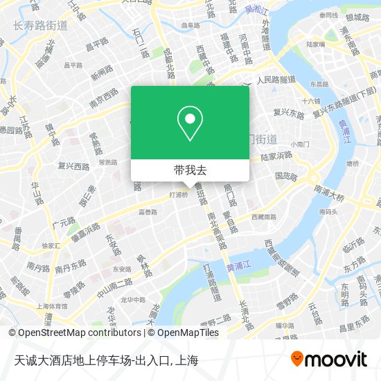 天诚大酒店地上停车场-出入口地图