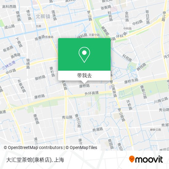 大汇堂茶馆(康桥店)地图