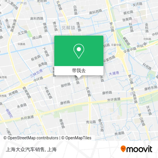 上海大众汽车销售地图
