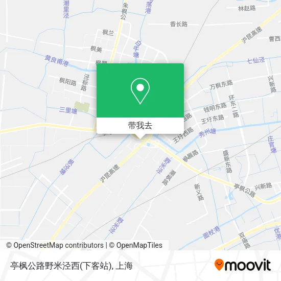 亭枫公路野米泾西(下客站)地图