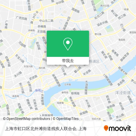 上海市虹口区北外滩街道残疾人联合会地图