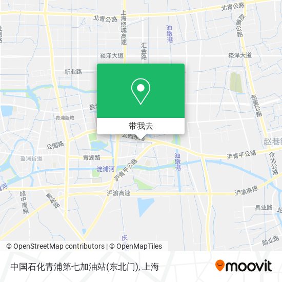 中国石化青浦第七加油站(东北门)地图