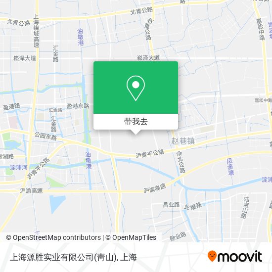 上海源胜实业有限公司(靑山)地图
