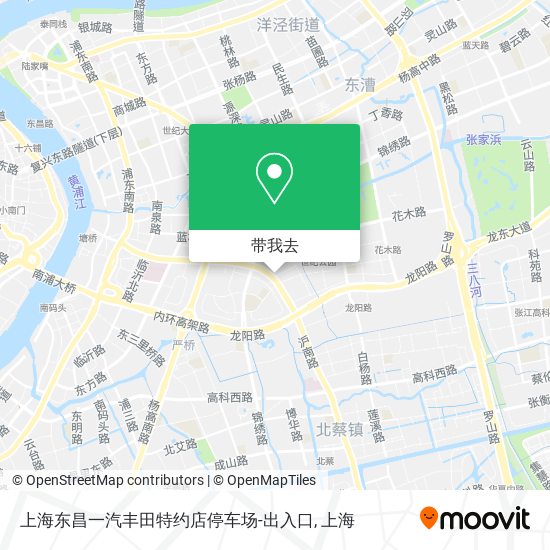 上海东昌一汽丰田特约店停车场-出入口地图