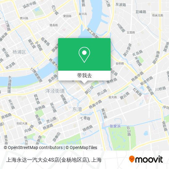 上海永达一汽大众4S店(金杨地区店)地图