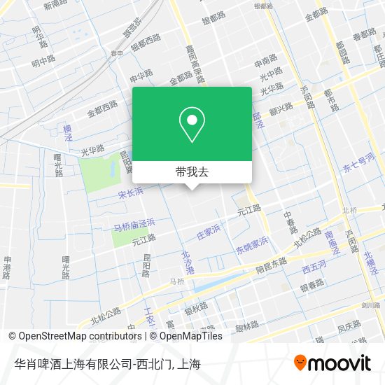 华肖啤酒上海有限公司-西北门地图