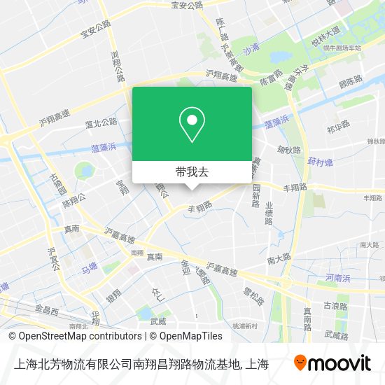 上海北芳物流有限公司南翔昌翔路物流基地地图