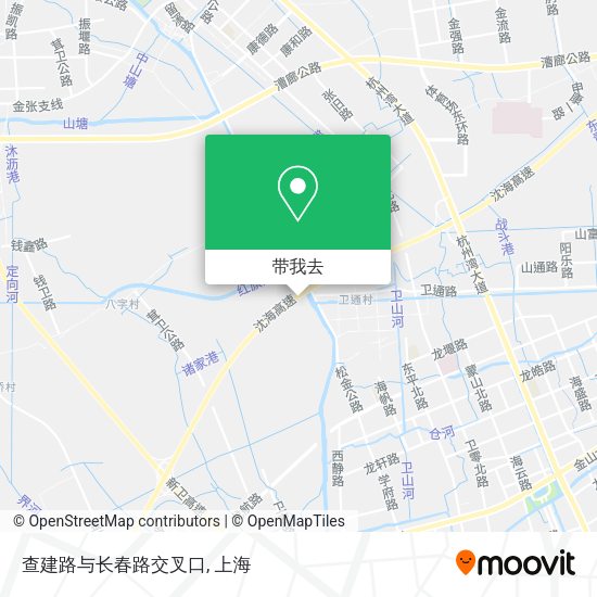 查建路与长春路交叉口地图