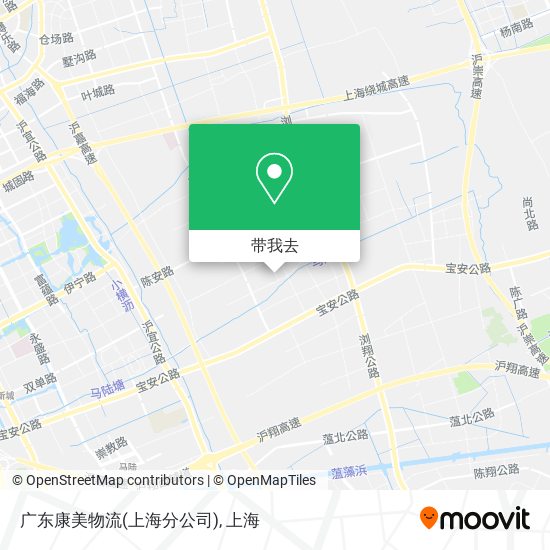广东康美物流(上海分公司)地图