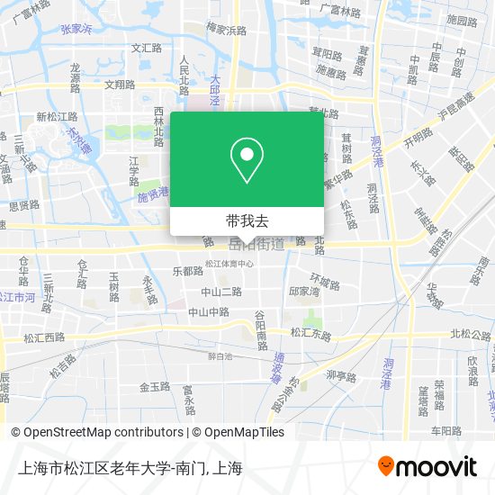 上海市松江区老年大学-南门地图