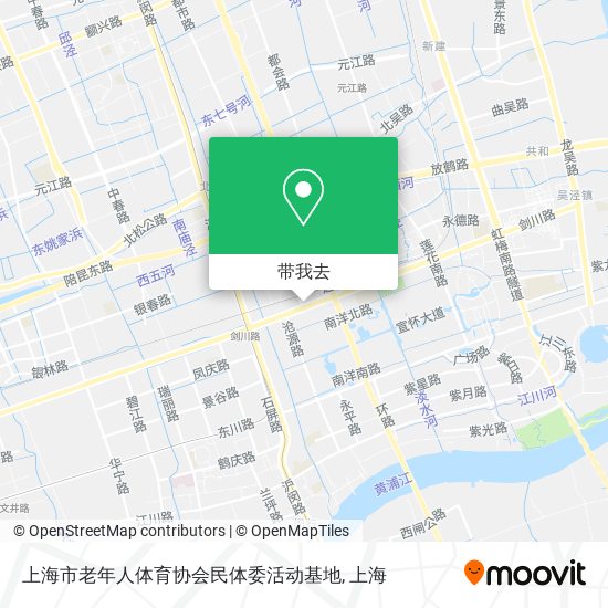 上海市老年人体育协会民体委活动基地地图