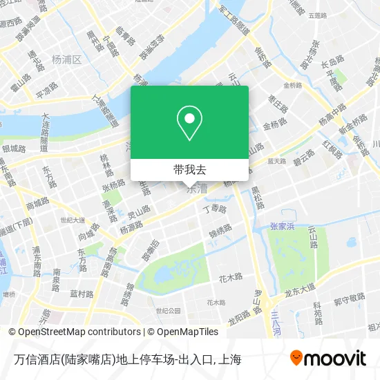 万信酒店(陆家嘴店)地上停车场-出入口地图