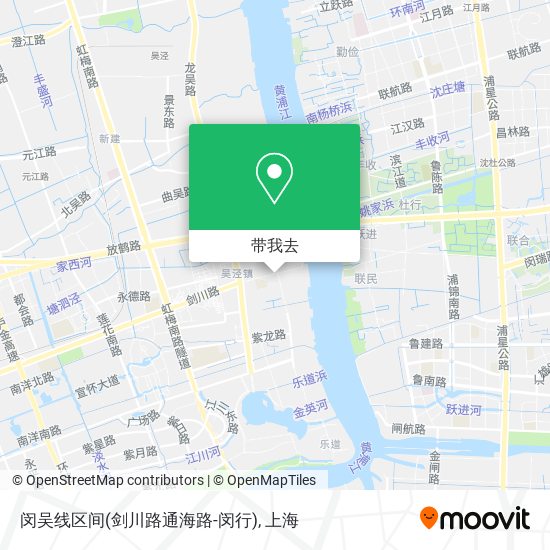 闵吴线区间(剑川路通海路-闵行)地图