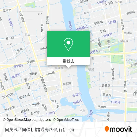 闵吴线区间(剑川路通海路-闵行)地图