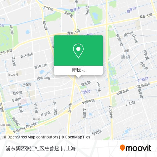 浦东新区张江社区慈善超市地图