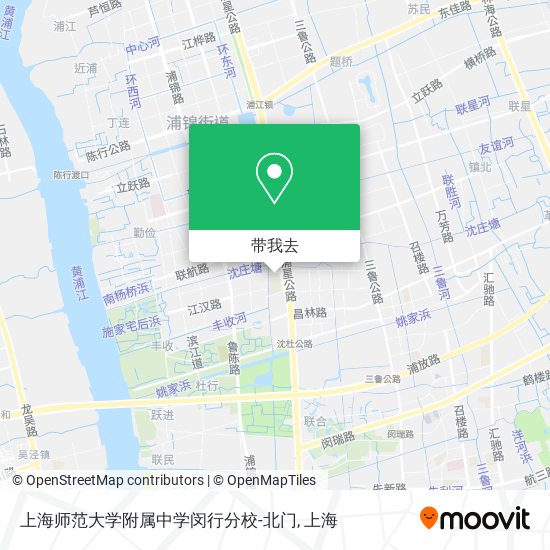 上海师范大学附属中学闵行分校-北门地图