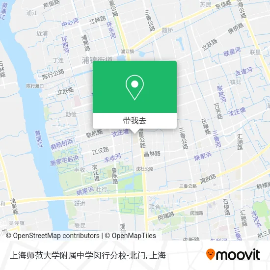 上海师范大学附属中学闵行分校-北门地图