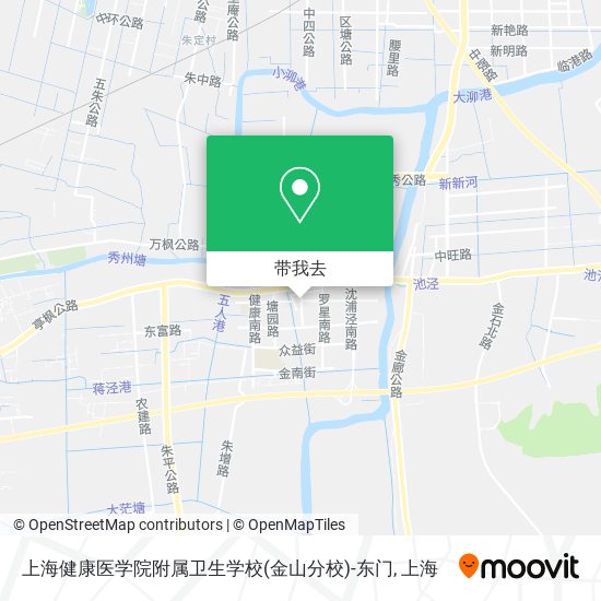 上海健康医学院附属卫生学校(金山分校)-东门地图